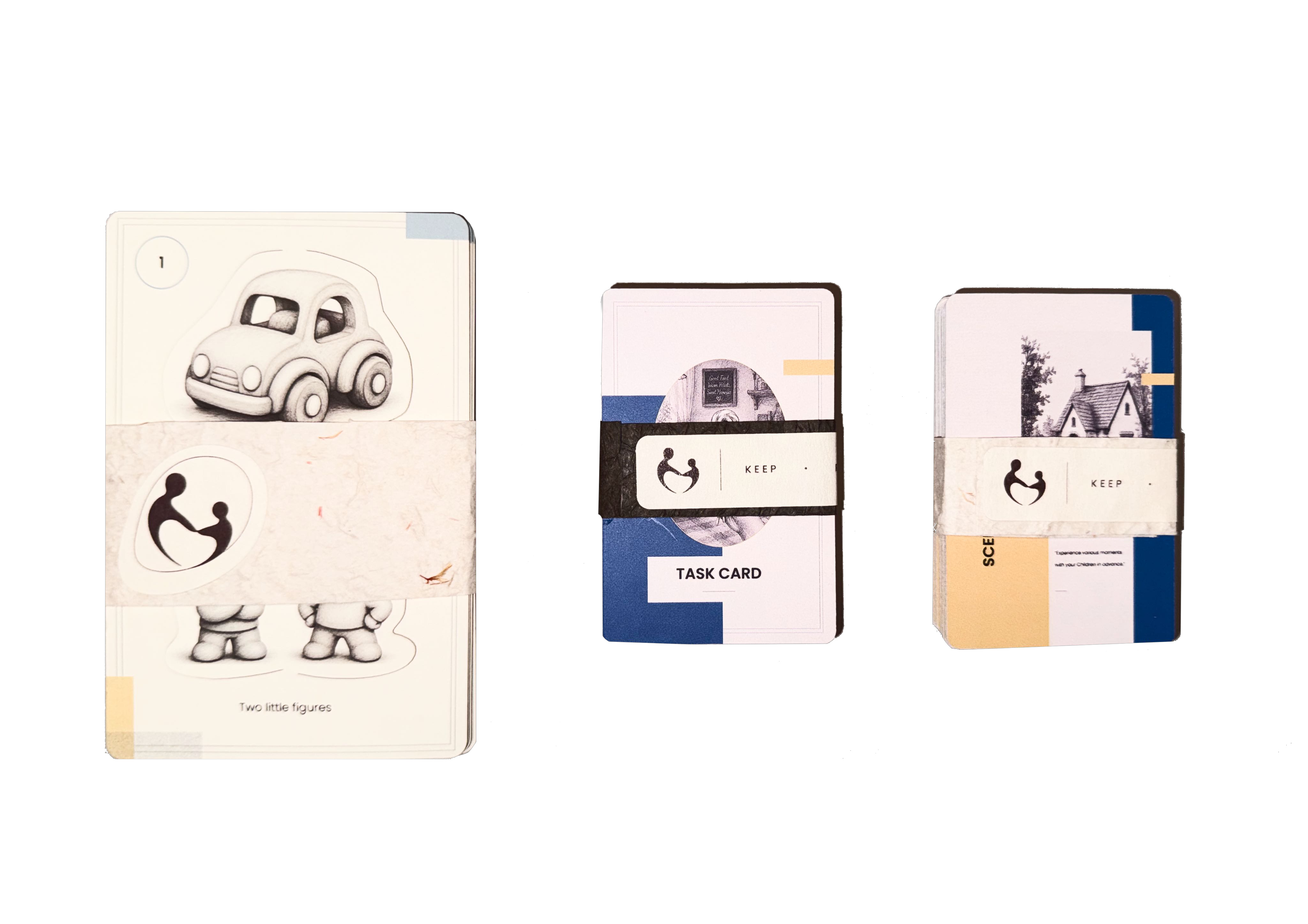 Three sets of Kinward scenario cards for adoptive parents.